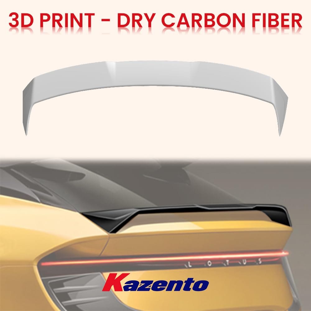 Kazento For Lotus Eletre PK Style Dry Carbon Fiber Rear Trunk Boot Spoiler Wing Lip Kazento Carbon Parts 车身侧板 ELETRE-RS-PK-DCF