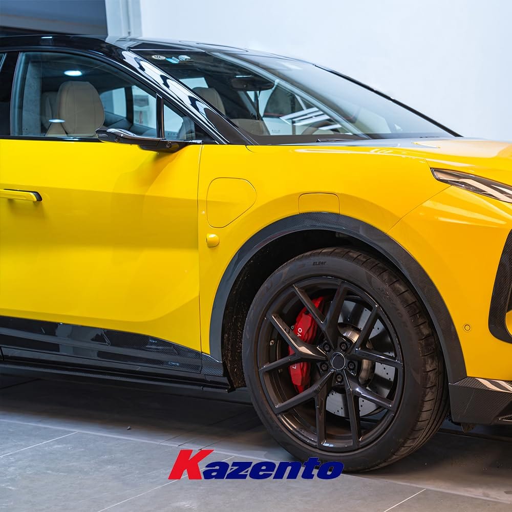 Kazento For Lotus Eletre PK Style Dry Carbon Fiber Side Skirts Add On 6pcs Replacement