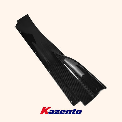 Kazento For Maclaren 720 720S KZ Style Dry Carbon Fiber Side Skirts Add On Splitter