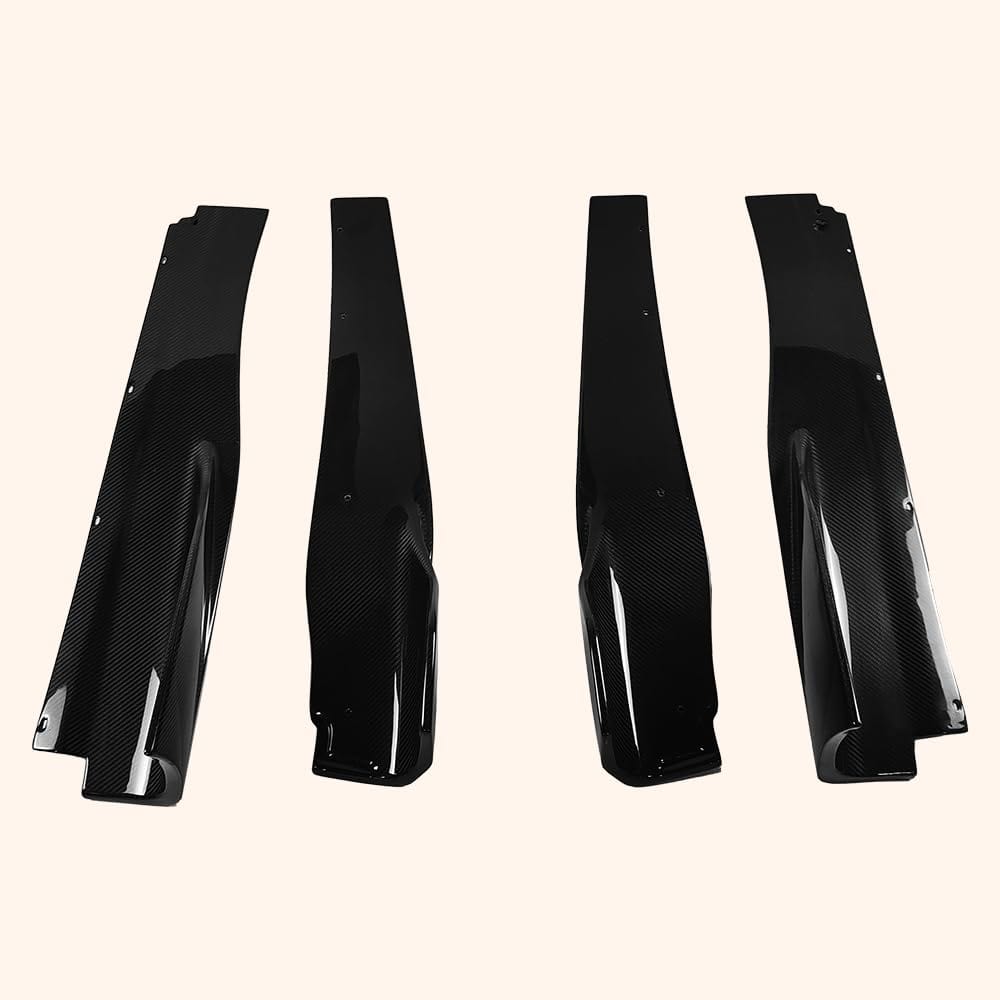 Kazento For Maclaren 720 720S KZ Style Dry Carbon Fiber Side Skirts Add On Splitter