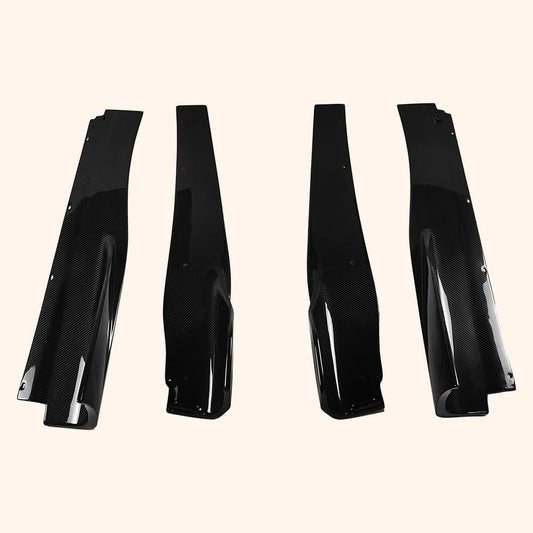 Kazento For Maclaren 720 720S KZ Style Dry Carbon Fiber Side Skirts Add On Splitter