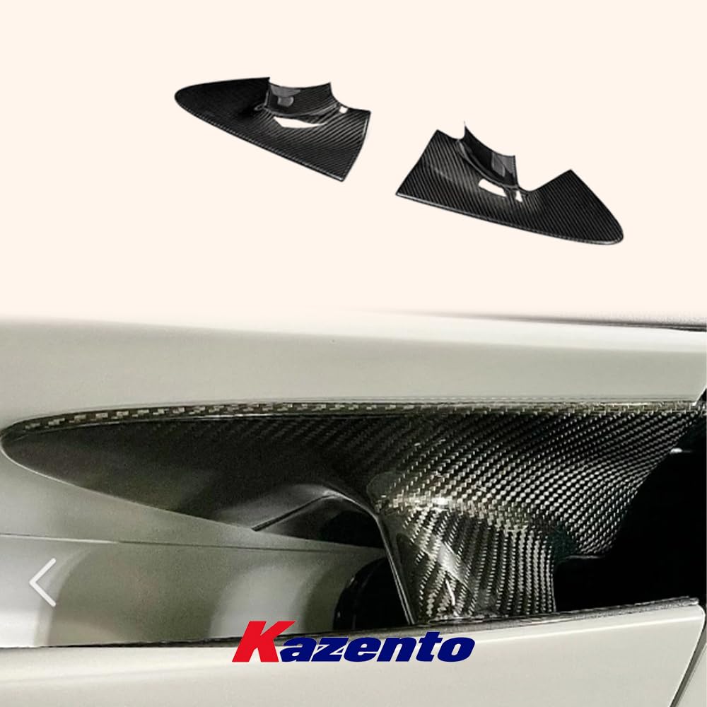 Kazento For Maclaren 720S KZ Style Dry Carbon Fiber Side Door Handle Cover Trim Pair Kazento Carbon Parts 车身侧板 720S-HANDLE-DCF