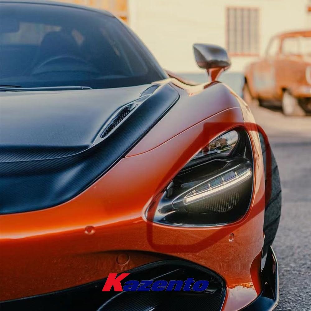 Kazento For Maclaren 720S KZ Style Dry Carbon Side Frame Basket Lamp Housing Trim Pair Kazento Carbon Parts 车身侧板 720S-HLC-DCF