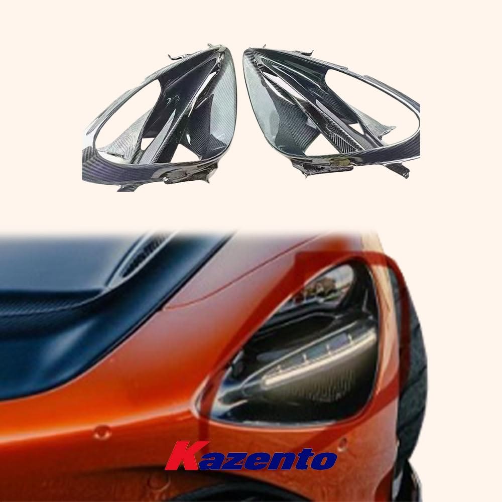 Kazento For Maclaren 720S KZ Style Dry Carbon Side Frame Basket Lamp Housing Trim Pair Kazento Carbon Parts 车身侧板 720S-HLC-DCF