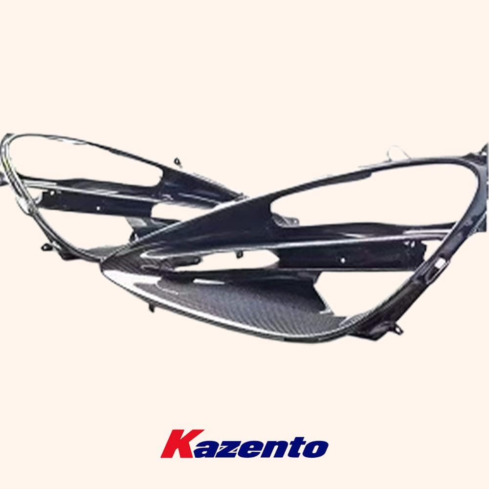 Kazento For Maclaren 720S KZ Style Dry Carbon Side Frame Basket Lamp Housing Trim Pair