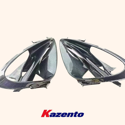 Kazento For Maclaren 720S KZ Style Dry Carbon Side Frame Basket Lamp Housing Trim Pair