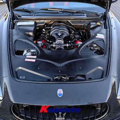 Kazento For Maserati Quattroporte 2003-08 Carbon Fiber Hood Interior Engine Cover Kits Kazento Carbon Parts 车身侧板 MASAQUO-ENG-CF