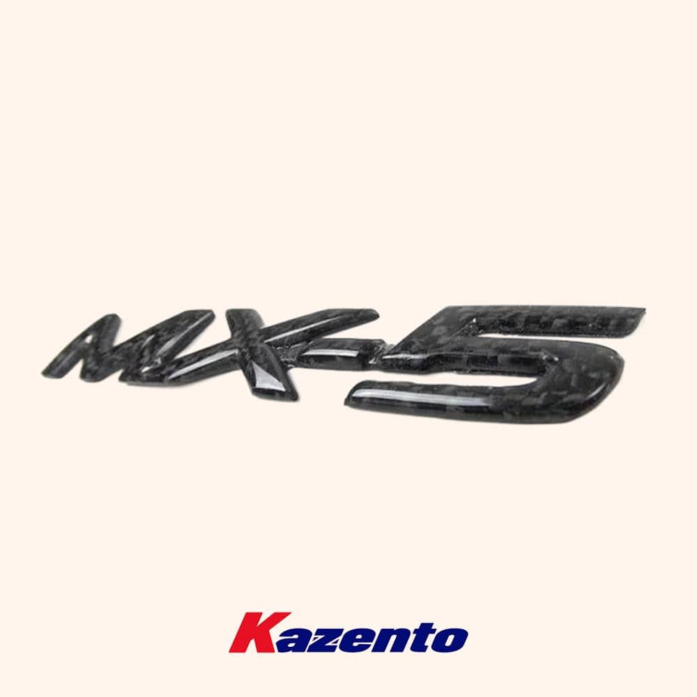 Kazento For Mazda Miata MX-5 MX5 NA NB NC ND KZ Style Carbon Fiber Logo Badge Emblem