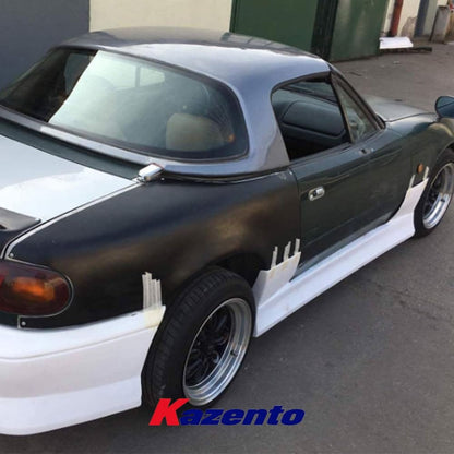 Kazento For Mazda MX5 NA MK1 Miata BN Style Fiberglass FRP Unpaint Side Skirts Body Kits