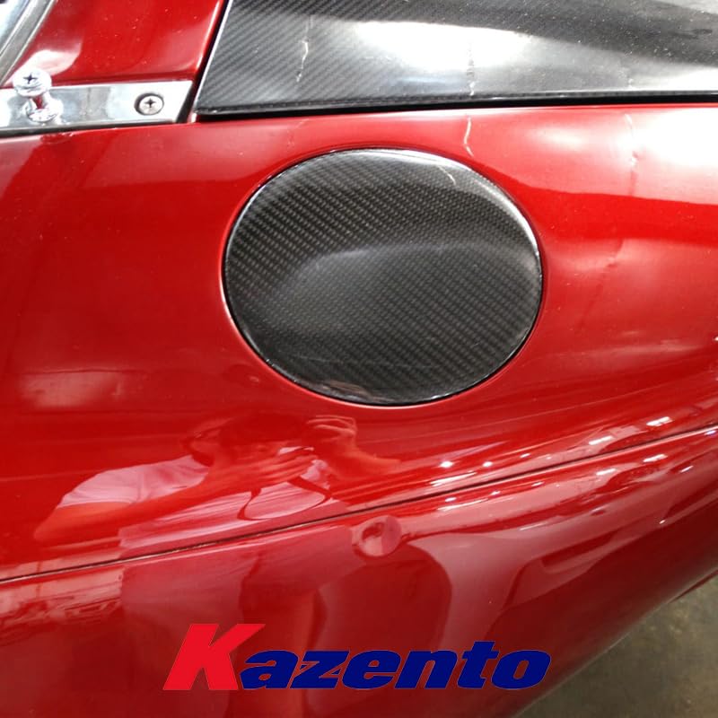 Kazento For Mazda MX5 NA MK1 Miata KZ Style Carbon Fiber Exterior Oil Fuel Cap Cover Kazento Carbon Parts 车身侧板 MX5-FUEL-STI-NA-CF
