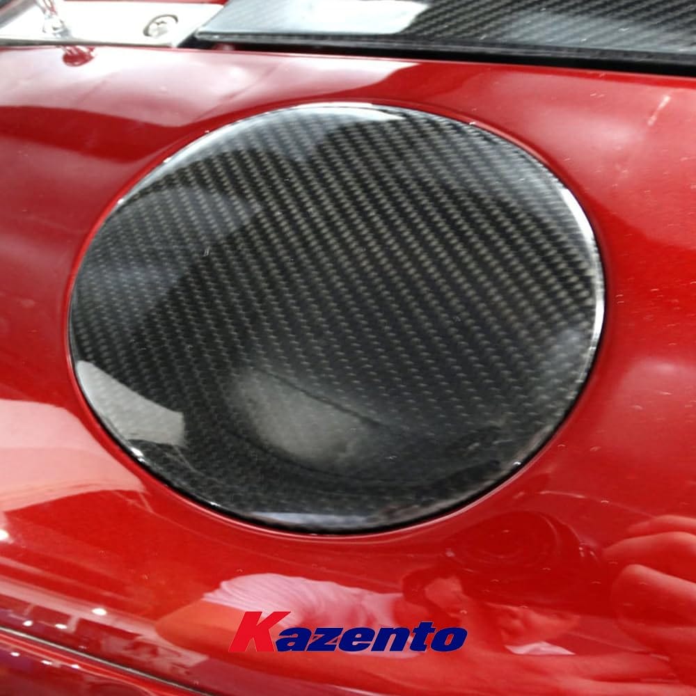 Kazento For Mazda MX5 NA MK1 Miata KZ Style Carbon Fiber Exterior Oil Fuel Cap Cover Kazento Carbon Parts 车身侧板 MX5-FUEL-STI-NA-CF