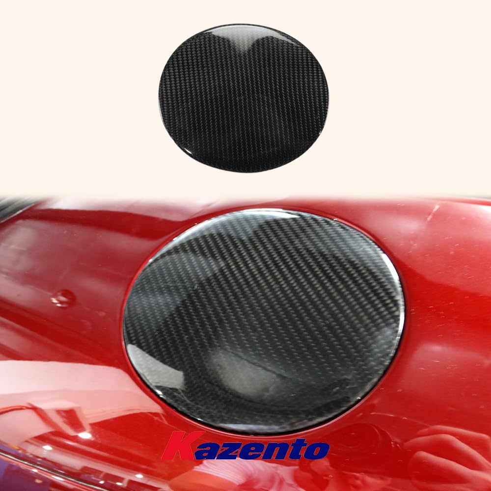 Kazento For Mazda MX5 NA MK1 Miata KZ Style Carbon Fiber Exterior Oil Fuel Cap Cover Kazento Carbon Parts 车身侧板 MX5-FUEL-STI-NA-CF