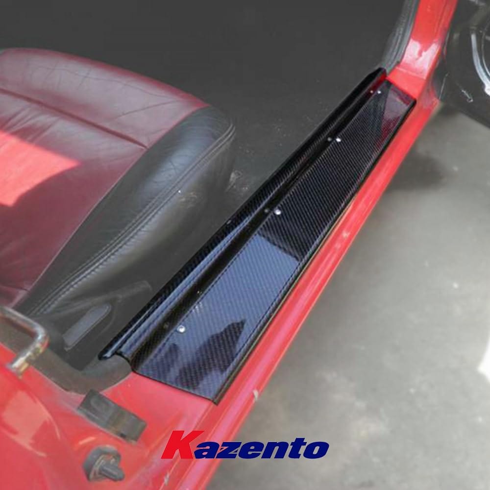 Kazento For Mazda MX5 NA MK1 Miata KZ Style Carbon Fiber Side Door Sill Panel Cover Pair