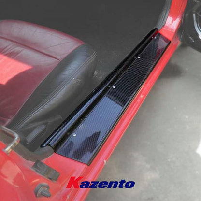Kazento For Mazda MX5 NA MK1 Miata KZ Style Carbon Fiber Side Door Sill Panel Cover Pair