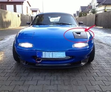 Kazento For Mazda MX5 NA MK1 Miata LHS Vented Headlight Cover 1 Piece Only Carbon Fiber