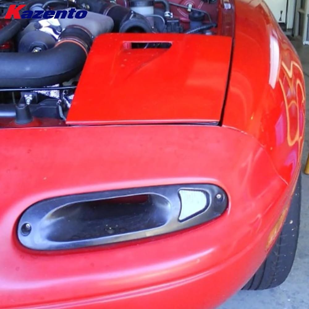 Kazento For Mazda MX5 NA MK1 Miata LHS Vented Headlight Cover 1 Piece Only Fiberglass Kazento Carbon Parts 车身侧板 MX5-HL-V-1P-FRP