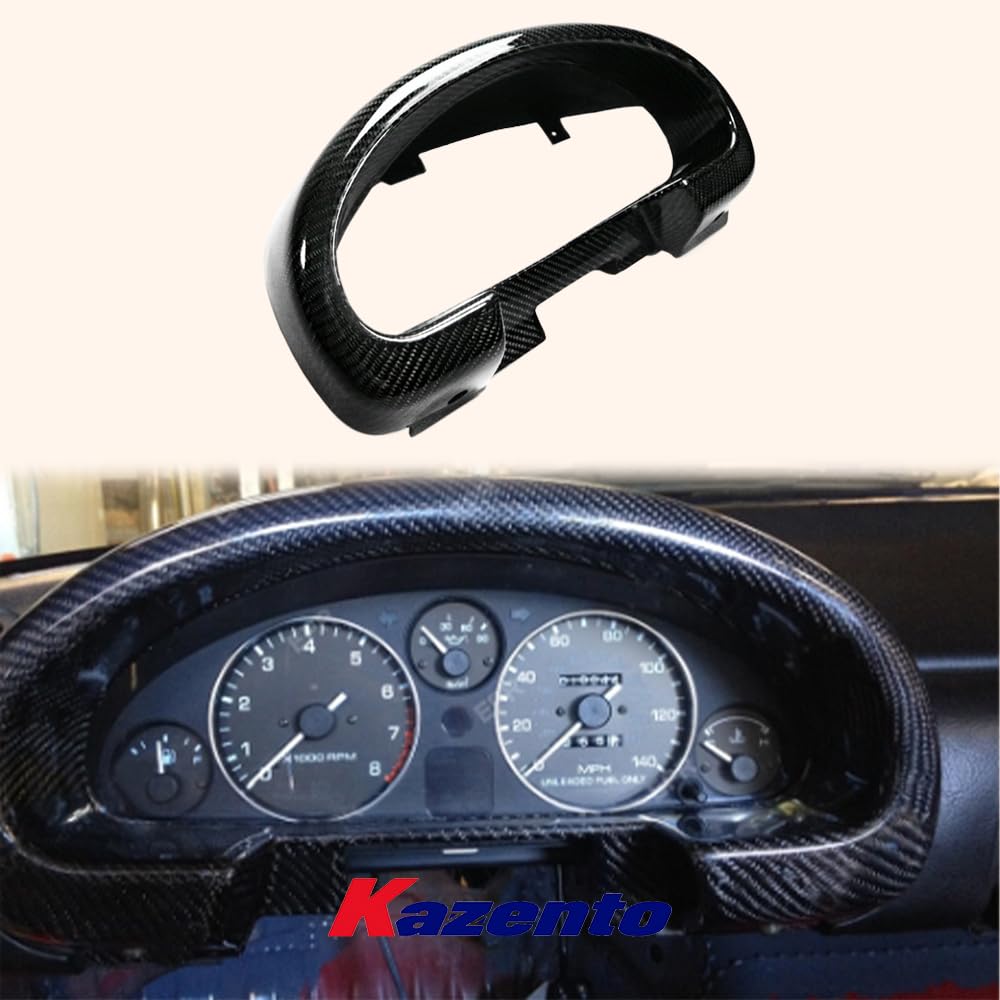 Kazento For Mazda MX5 NA MK1 Miata (RHD only) Carbon Fiber Interior Cluster Surround Kazento Carbon Parts 车身侧板 MX5-CLUSTER-NA-CF