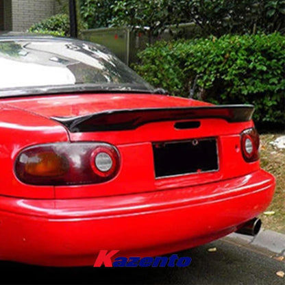 Kazento For Mazda MX5 NA MK1 Miata TR Style Ducktail Carbon Rear Trunk Spoiler Wing Lip Kazento Carbon Parts 车身侧板 MX5-RS-TRD-CF