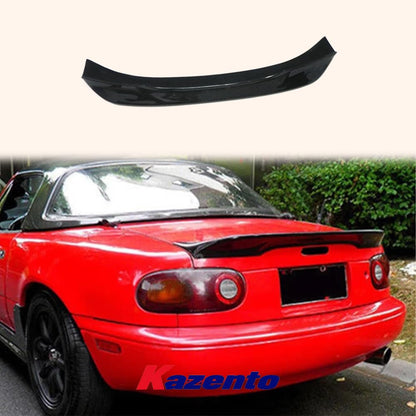 Kazento For Mazda MX5 NA MK1 Miata TR Style Ducktail Carbon Rear Trunk Spoiler Wing Lip Kazento Carbon Parts 车身侧板 MX5-RS-TRD-CF