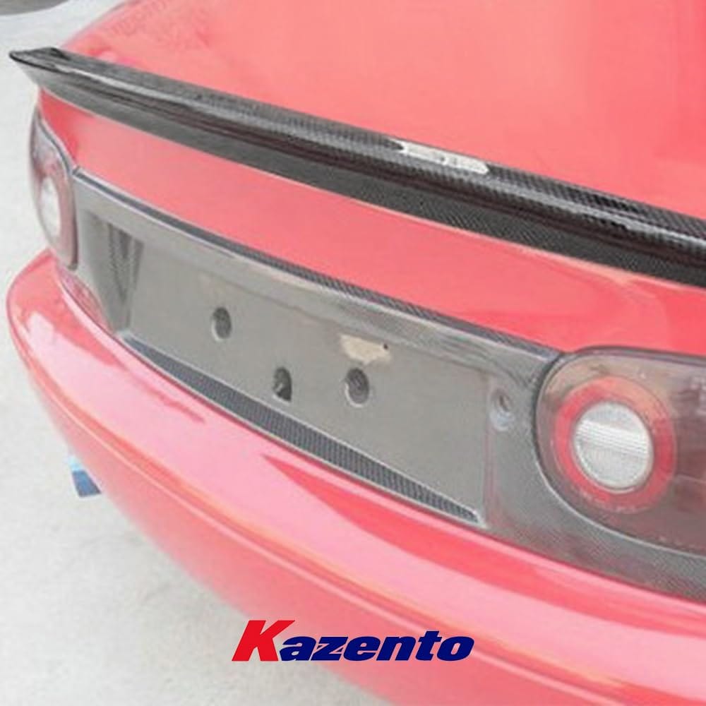 Kazento For Mazda MX5 NA MK1 Miata Type 2 Carbon Fiber Ducktail Rear Trunk Spoiler Wing Kazento Carbon Parts 车身侧板 MX5-RS-TYPE2-CF