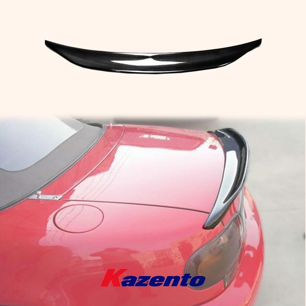 Kazento For Mazda MX5 NA MK1 Miata Type 2 Carbon Fiber Ducktail Rear Trunk Spoiler Wing Kazento Carbon Parts 车身侧板 MX5-RS-TYPE2-CF