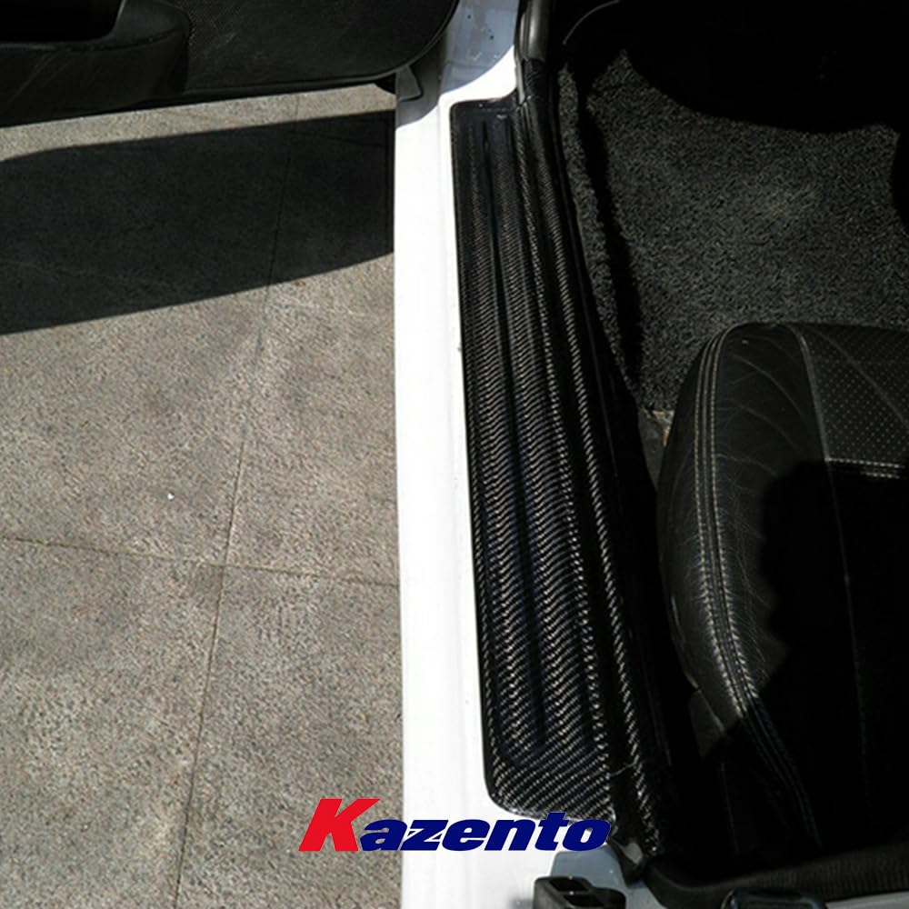 Kazento For Mazda MX5 NB MK2 Miata KZ Style Carbon Fiber Side Door Sill Panel Cover Pair