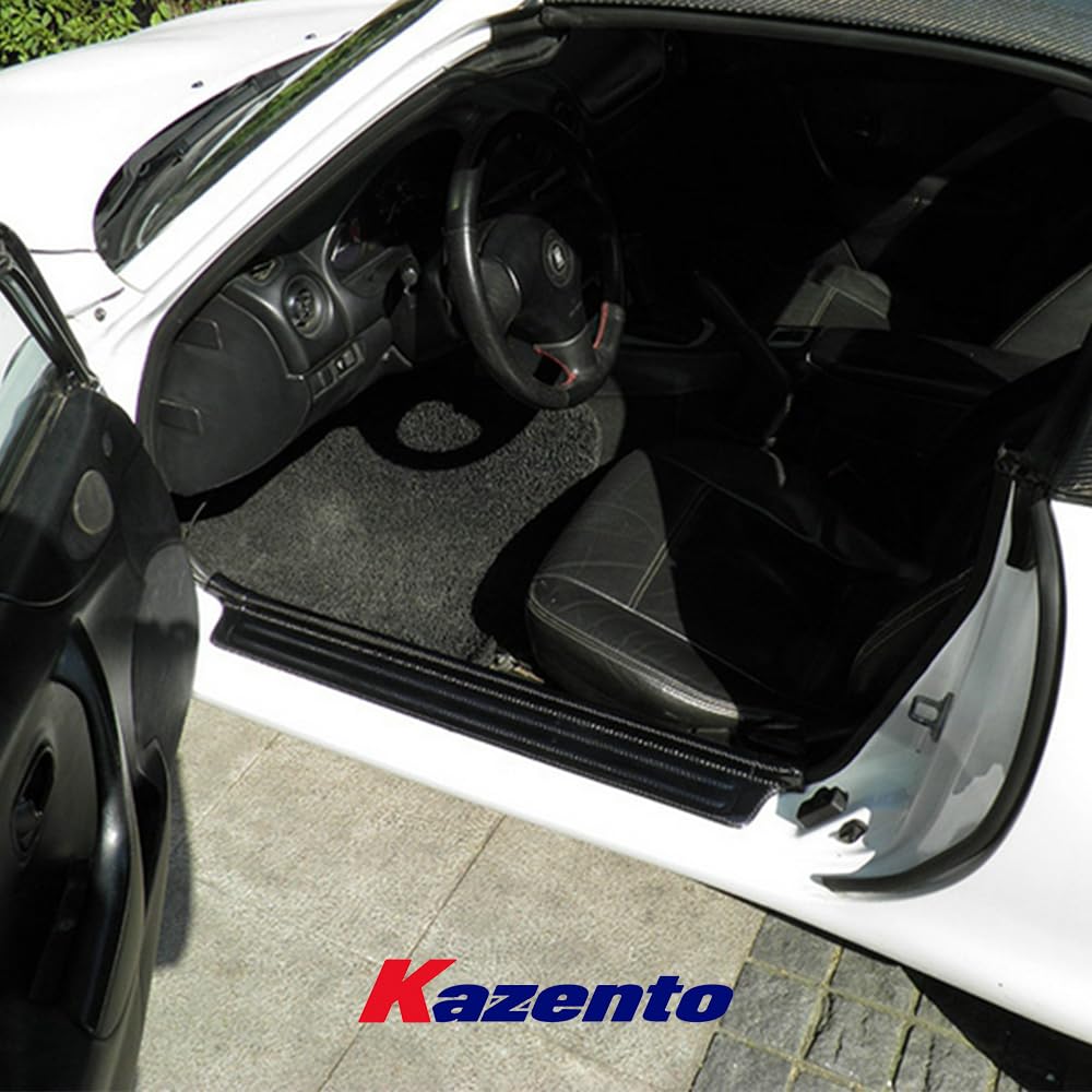 Kazento For Mazda MX5 NB MK2 Miata KZ Style Carbon Fiber Side Door Sill Panel Cover Pair
