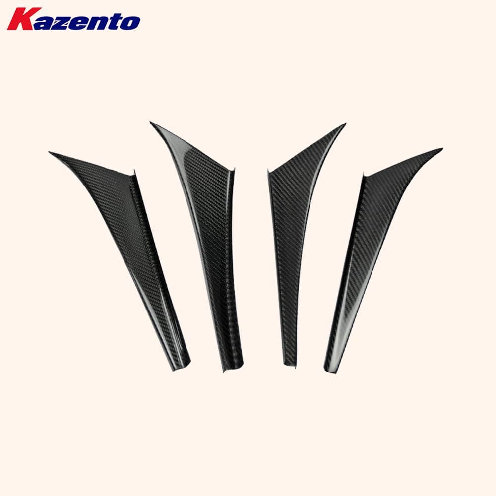 Kazento For Mazda RX-7 FD Coupe 2 Door 1991-02 R-Magic Carbon Front Bumper Canard 4pcs Kazento Carbon Parts 车身侧板 RX7-CANA-MAGIC-CF