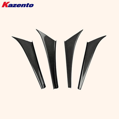 Kazento For Mazda RX-7 FD Coupe 2 Door 1991-02 R-Magic Carbon Front Bumper Canard 4pcs Kazento Carbon Parts 车身侧板 RX7-CANA-MAGIC-CF