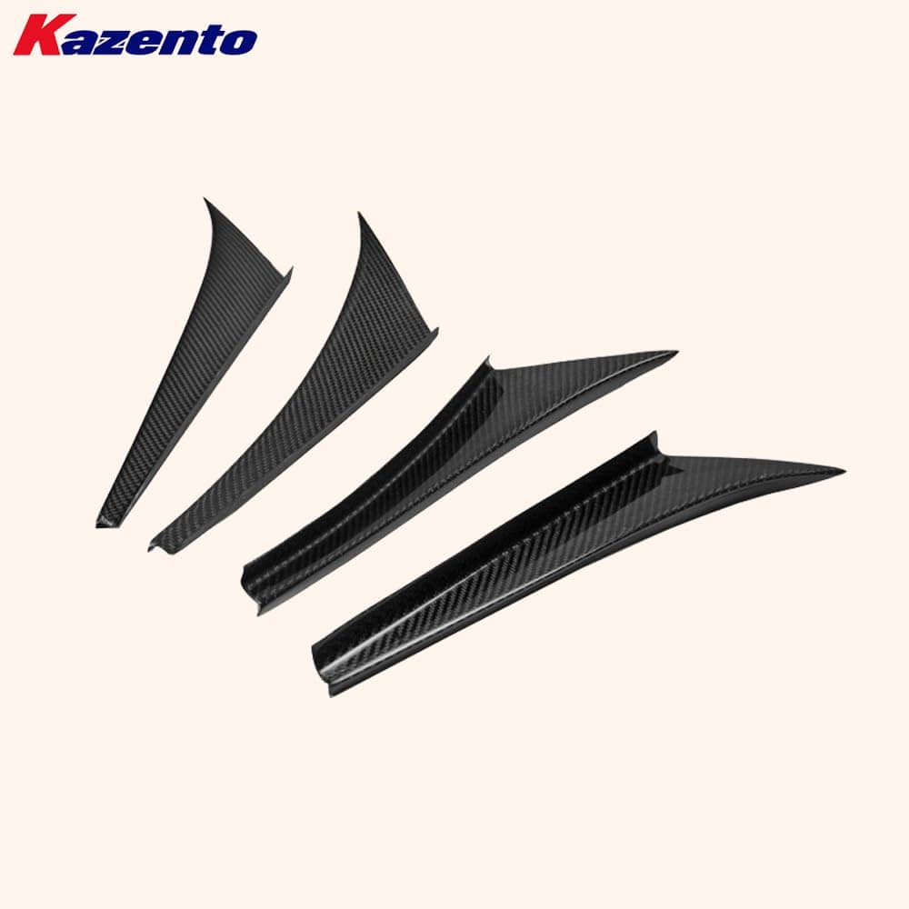 Kazento For Mazda RX-7 FD Coupe 2 Door 1991-02 R-Magic Carbon Front Bumper Canard 4pcs Kazento Carbon Parts 车身侧板 RX7-CANA-MAGIC-CF