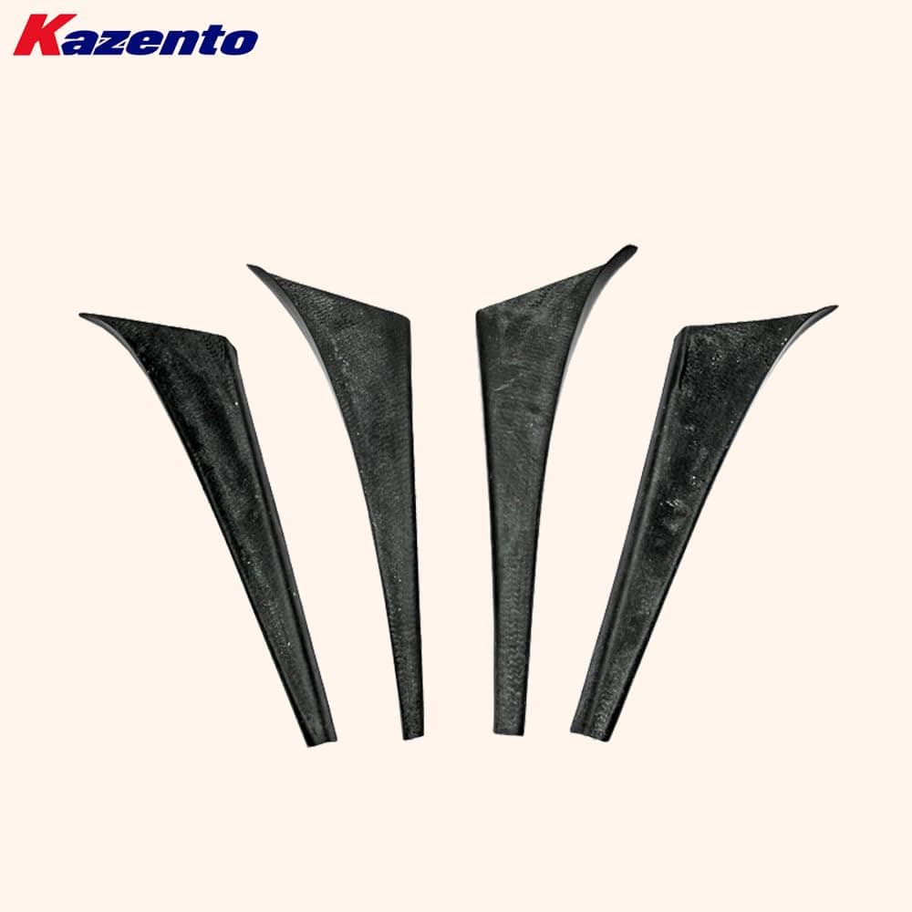 Kazento For Mazda RX-7 FD Coupe 2 Door 1991-02 R-Magic Carbon Front Bumper Canard 4pcs Kazento Carbon Parts 车身侧板 RX7-CANA-MAGIC-CF