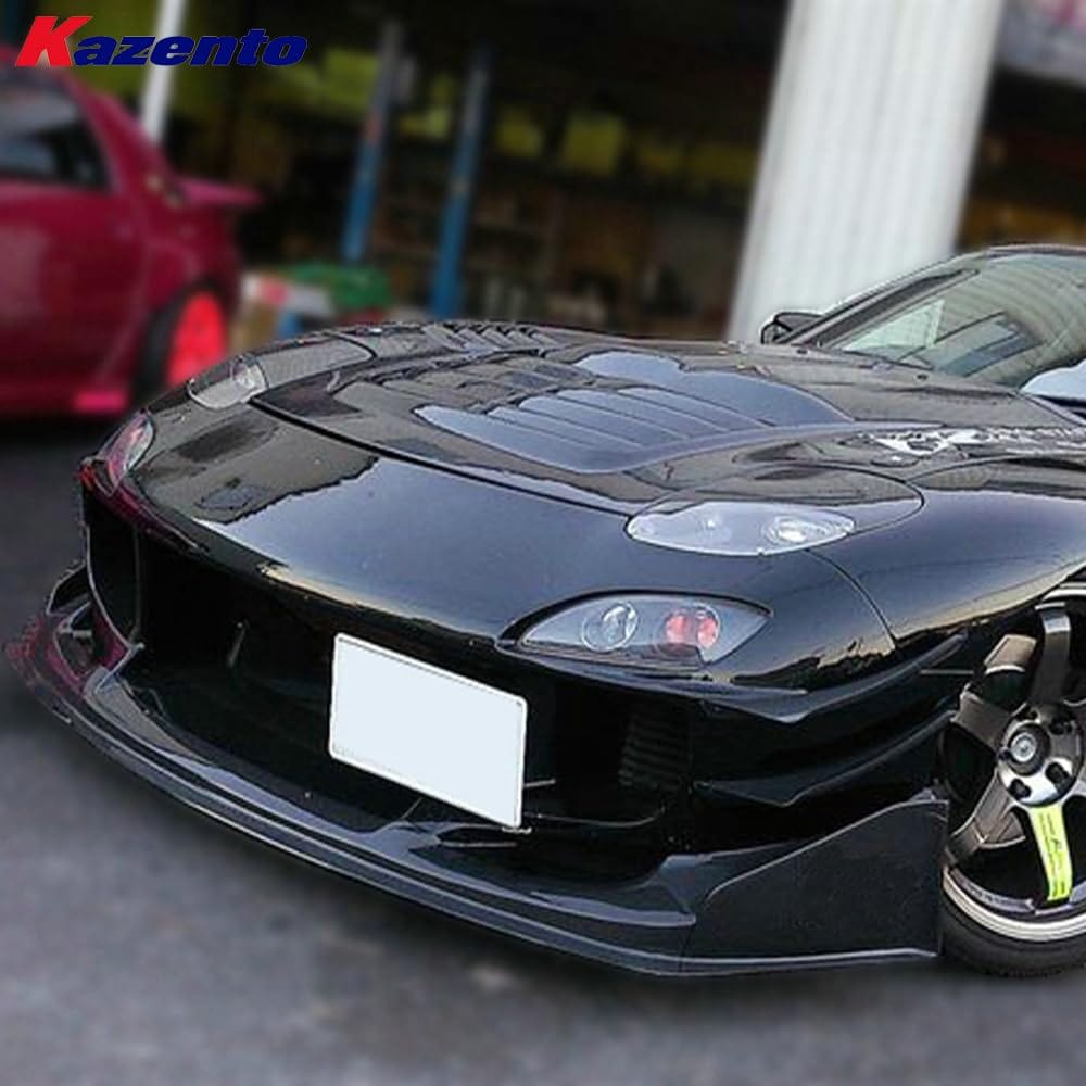 Kazento For Mazda RX-7 FD Coupe 2 Door 1991-02 R-Magic Carbon Front Bumper Canard 4pcs Kazento Carbon Parts 车身侧板 RX7-CANA-MAGIC-CF