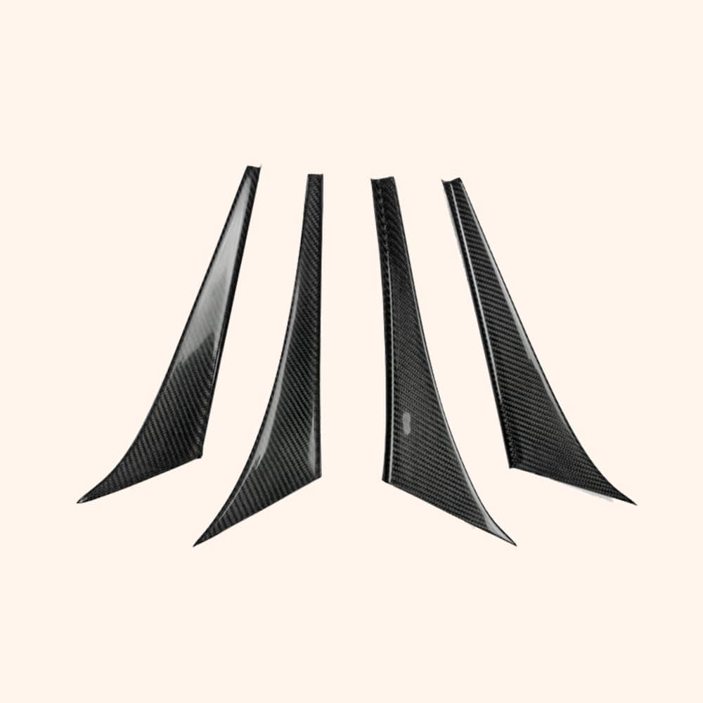 Kazento For Mazda RX-7 FD Coupe 2 Door 1991-02 R-Magic Carbon Front Bumper Canard 4pcs Kazento Carbon Parts 车身侧板 RX7-CANA-MAGIC-CF