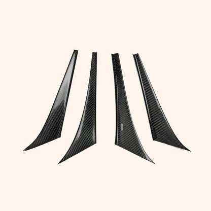 Kazento For Mazda RX-7 FD Coupe 2 Door 1991-02 R-Magic Carbon Front Bumper Canard 4pcs Kazento Carbon Parts 车身侧板 RX7-CANA-MAGIC-CF
