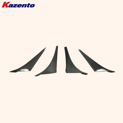 Kazento For Mazda RX-7 FD Coupe 2 Door 1991-02 R-Magic Carbon Front Bumper Canard 4pcs