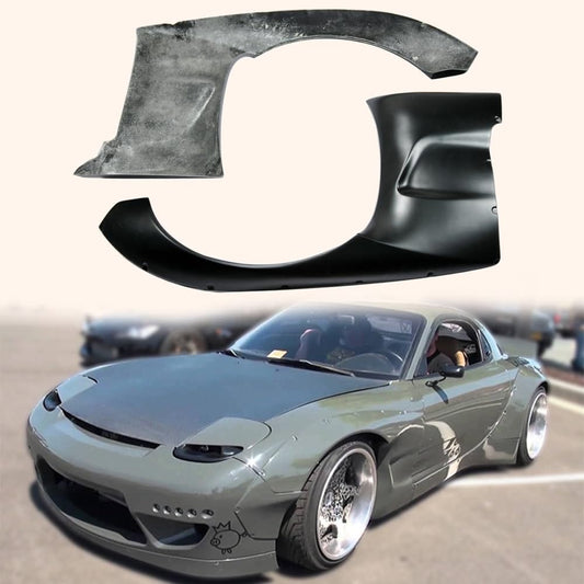 Kazento For Mazda Rx-7 Fd Rb Style Front Fender Fiber Glass Kazento Carbon Parts 车身侧板 FD3S-FF-RB-FRP