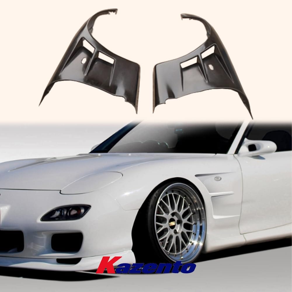 Kazento For Mazda RX-7 FD RX7 FD3S BN Style Carbon Fiber Front Bumper Fender Pair +25mm