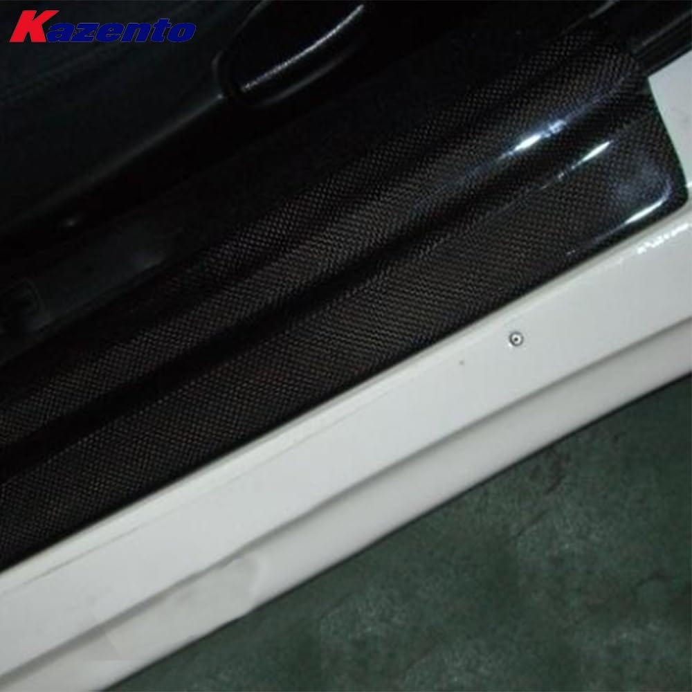 Kazento For Mazda RX-7 FD RX7 FD3S KZ Style Carbon Fiber Side Door Sill Panel Cover Pair