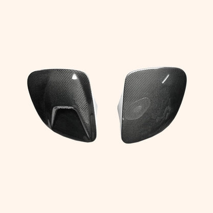 Kazento For Mazda RX-7 FD RX7 FD3S NACA Carbon Front Bumper Vented Headlight Cover Pair Kazento Carbon Parts 车身侧板 FD3S-HL-V-2P-CF
