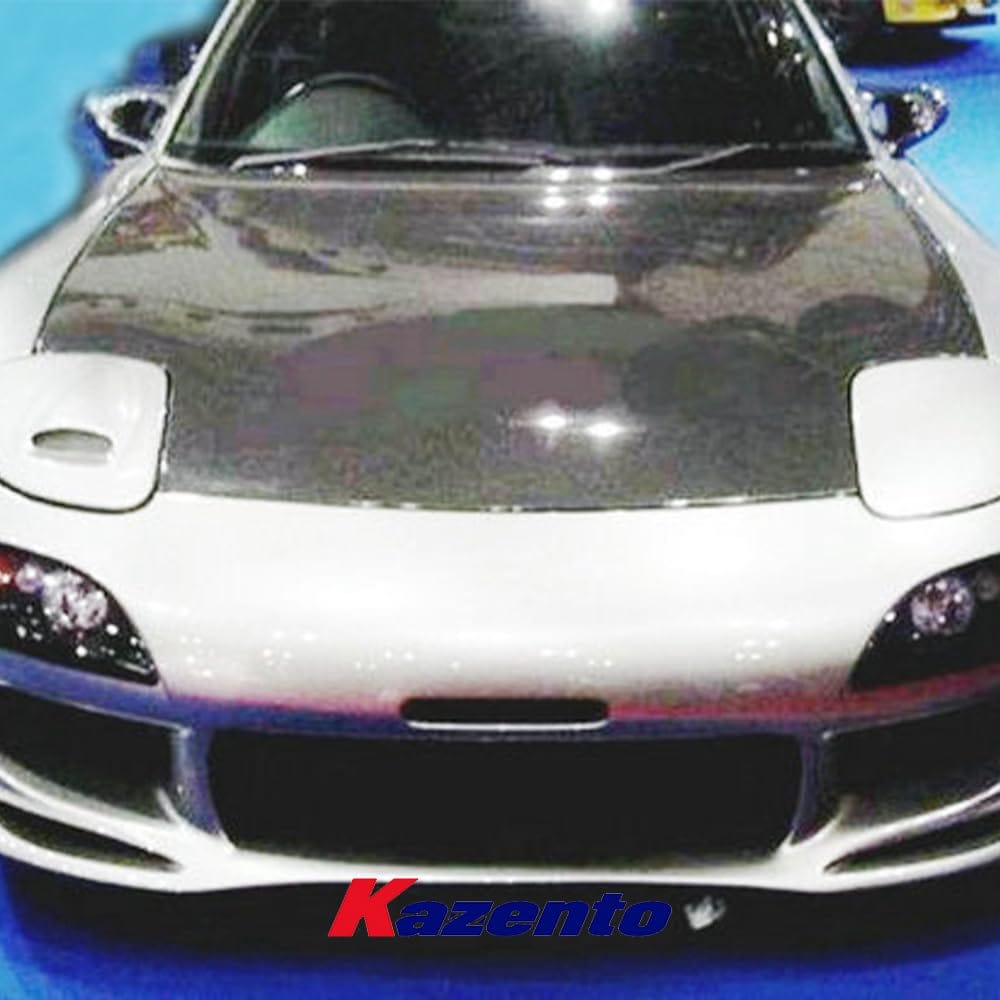 Kazento For Mazda RX-7 FD RX7 FD3S NACA FRP Unpaint Front Bumper Vent Headlight Cover Kazento Carbon Parts 车身侧板 FD3S-HL-V-2P-FRP