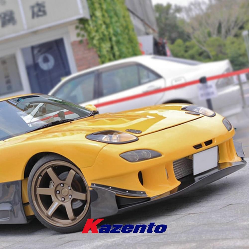 Kazento For Mazda RX-7 FD RX7 FD3S RE Style Carbon Fiber Front Vented Bumper Hood Bonnet