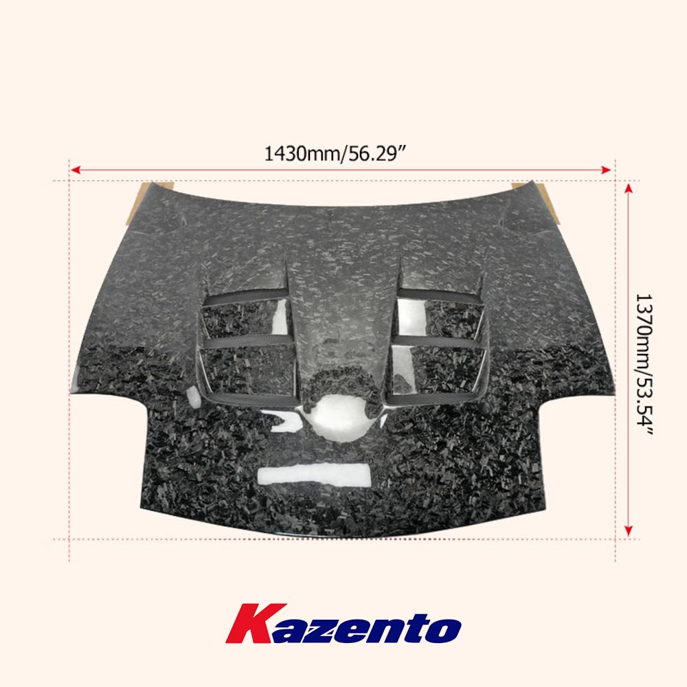 Kazento For Mazda RX-7 FD RX7 FD3S RE Style Forged Carbon Front Vent Bumper Hood Bonnet