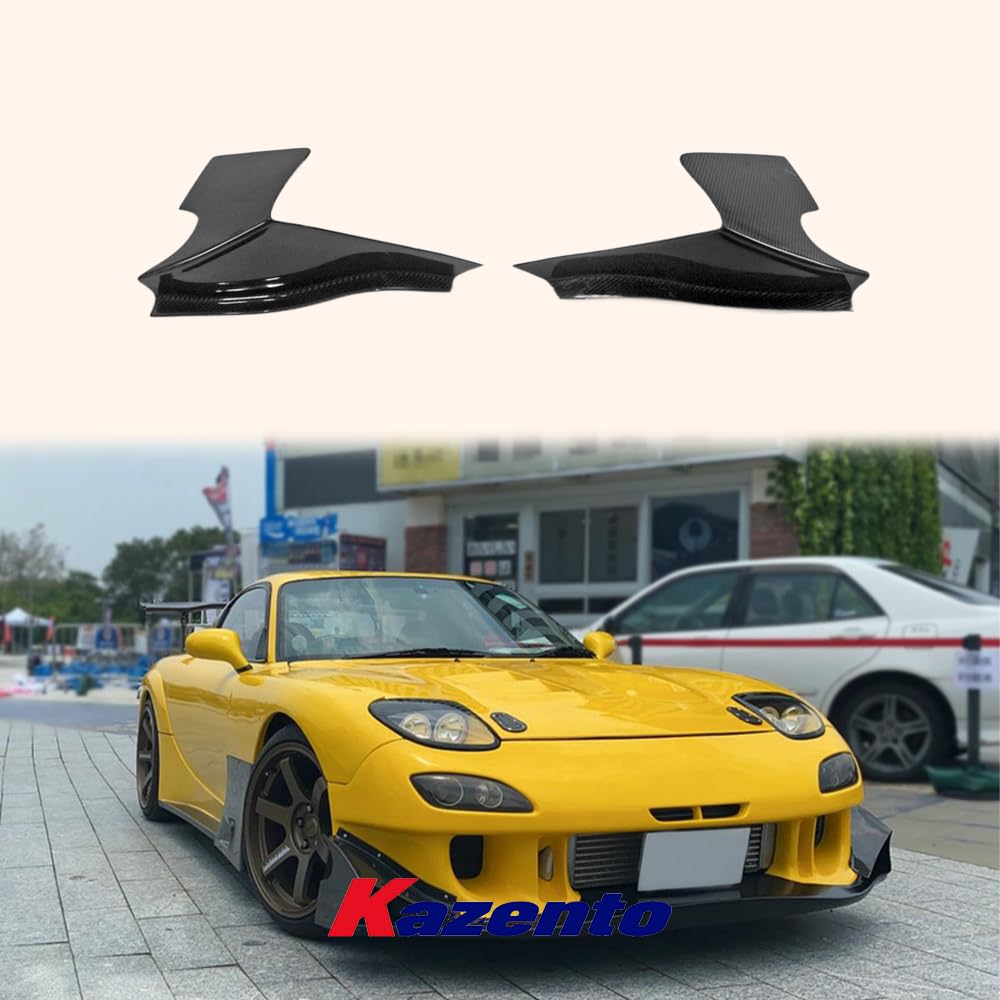 Kazento For Mazda RX-7 RX7 FD FD3S (RE-GT Bumper Only) Carbon Fiber Front Bumper Canard