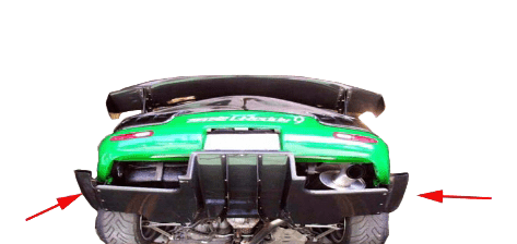 Kazento For Mazda RX-7 RX7 FD FD3S RE Style Carbon Fiber Rear Diffuser Add On Spat Pair