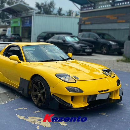 Kazento For Mazda RX-7 RX7 FD3S RE Style Fiberglass FRP Unpaint Front Vent Hood Bonnet Kazento Carbon Parts 车身侧板 FD3S-HOOD-RE-FRP