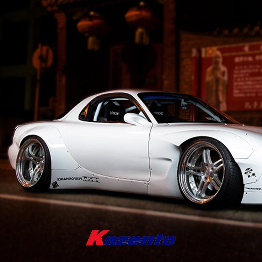 Kazento For Mazda RX7 FD FD3S RB Style Fiberglass FRP Unpaint Side Skirt Add On Body Kit