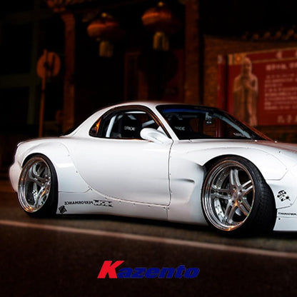 Kazento For Mazda RX7 FD FD3S RB Style Fiberglass FRP Unpaint Side Skirt Add On Body Kit
