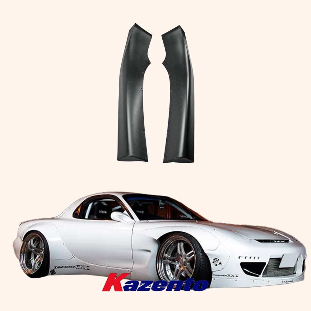 Kazento For Mazda RX7 FD FD3S RB Style Fiberglass FRP Unpaint Side Skirt Add On Body Kit