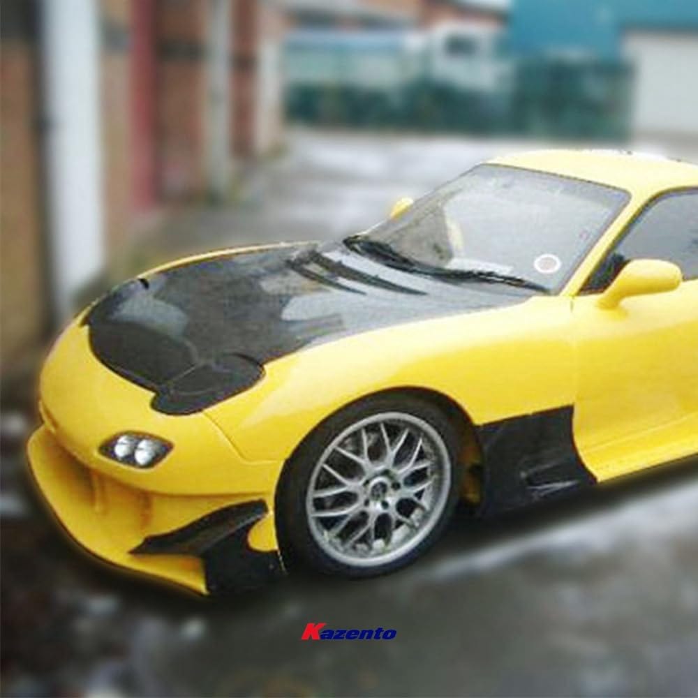 Kazento For Mazda Rx7 Fd3S Oem Headlight Covers (2Pcs) Carbon Fiber Front Head Light Lamp Covers Kazento Carbon Parts 车身侧板 FD3S-HL-OE-2P-CF