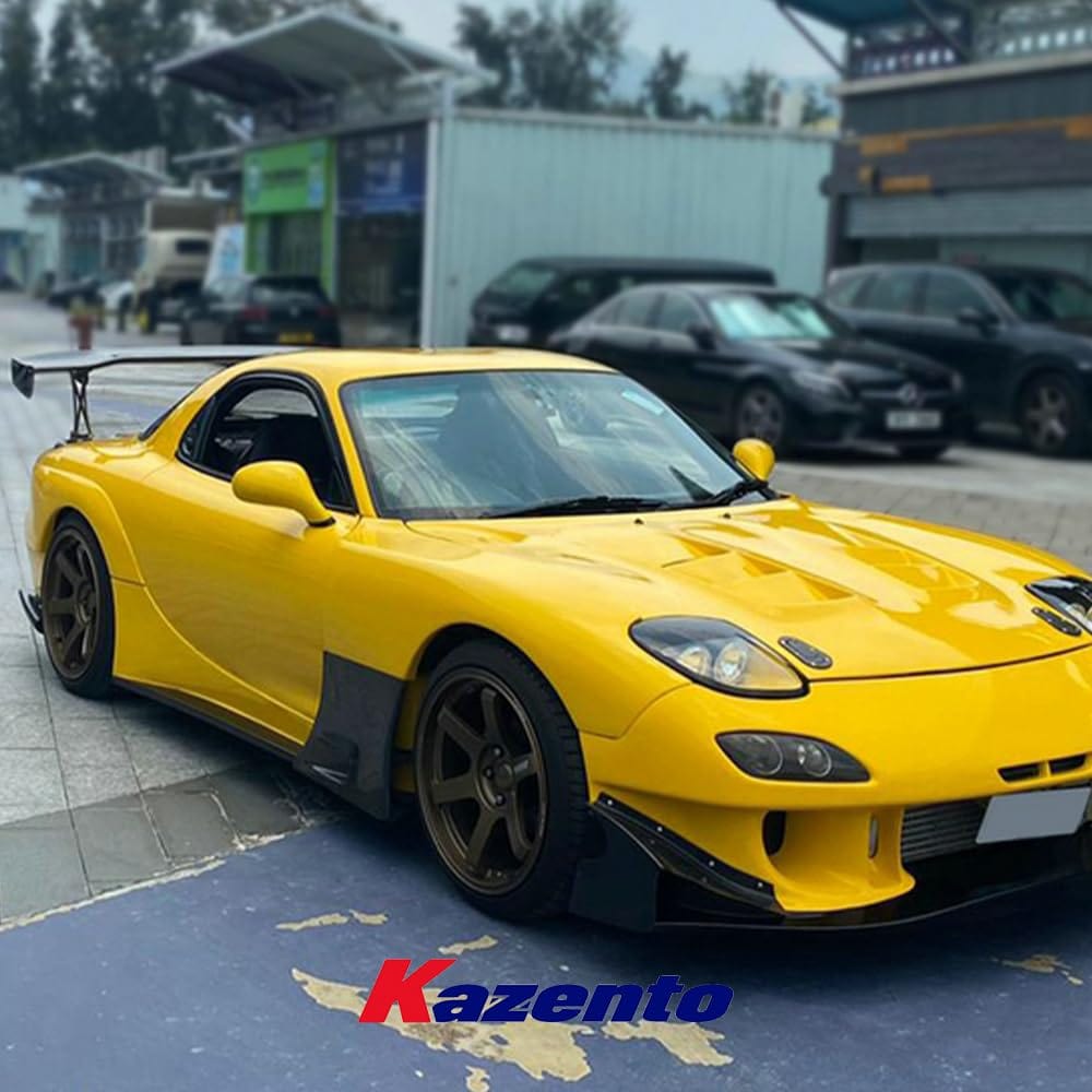 Kazento For Mazda RX7 FD3S RE-GT Style Fiberglass FRP Unpaint Side Skirts Body Kits
